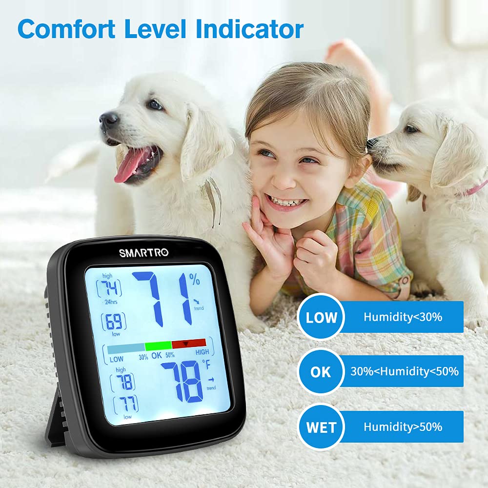 SMARTRO SC42 Professional Digital Hygrometer Indoor Thermometer Room Humidity Gauge & Pro