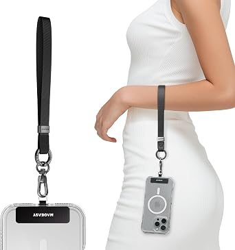 MAGEASY Universal Phone Wrist Strap with Built-in Keychain & Phone Tether Tab