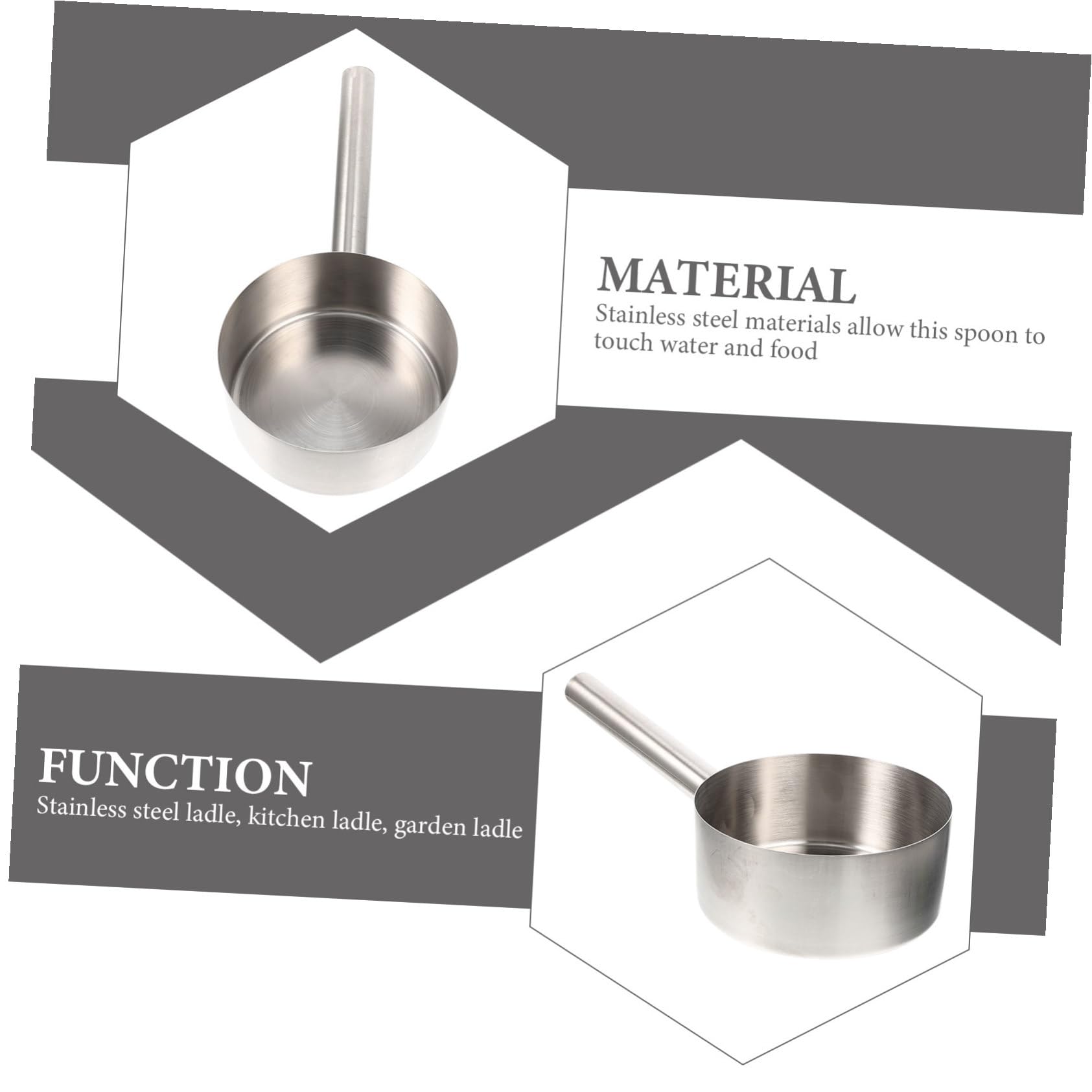 Cucharón Color Plata Diseño Ergonómico y Mango Cómodo de Acero Inoxidable de Agua para Uso Doméstico Restaurantes