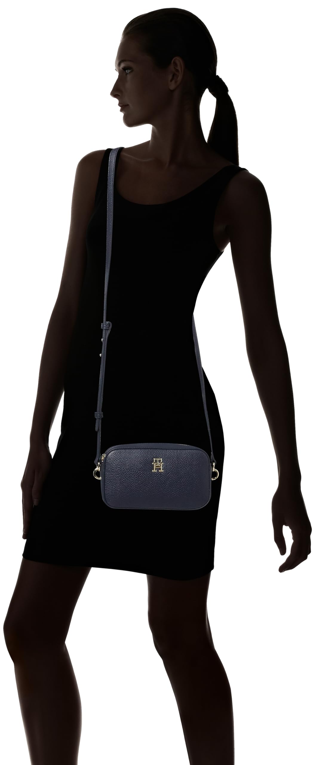Tommy Hilfiger Damen Crossbody Bag Tasche Emblem Camera Bag Klein
