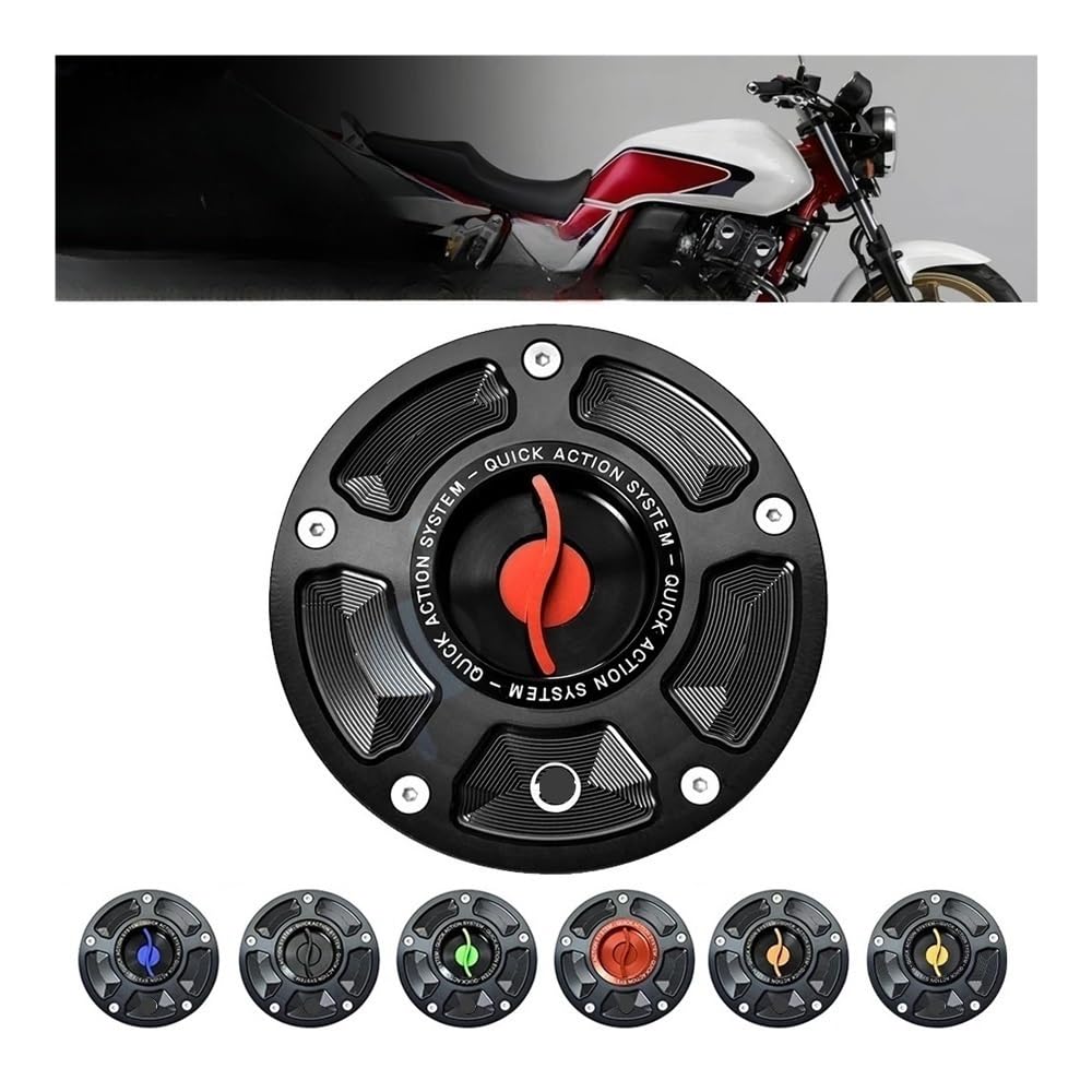 Tappo Serbatoio Carburante Tappo Serbatoio Carburante Con Azione Di Rilascio Motocicletta Per CB400 1992-2016 CBR 600 RR 2003-2021 Accessori Per Motociclette(Orange Type-S)