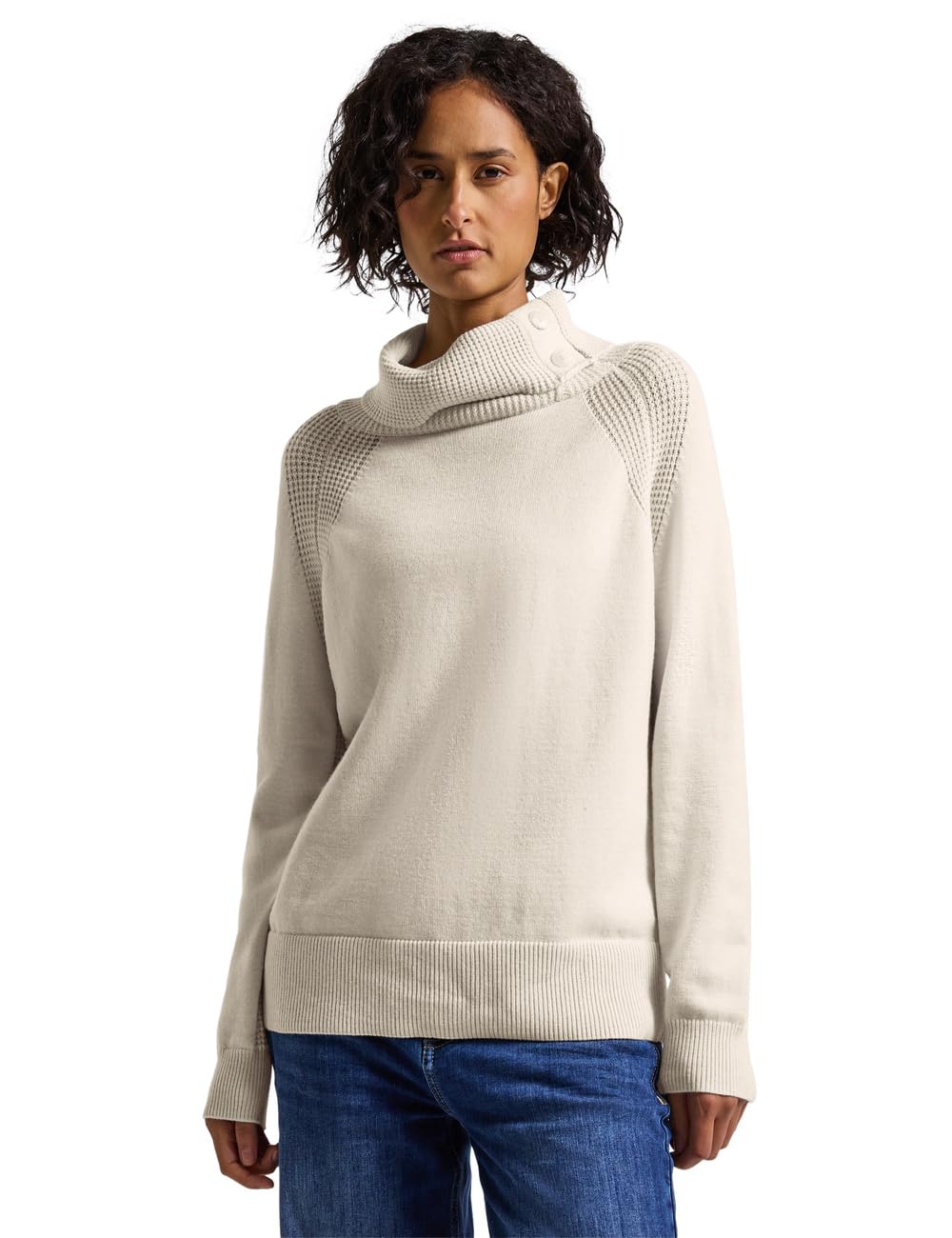 Street One Damen Pullover mit Stehkragen