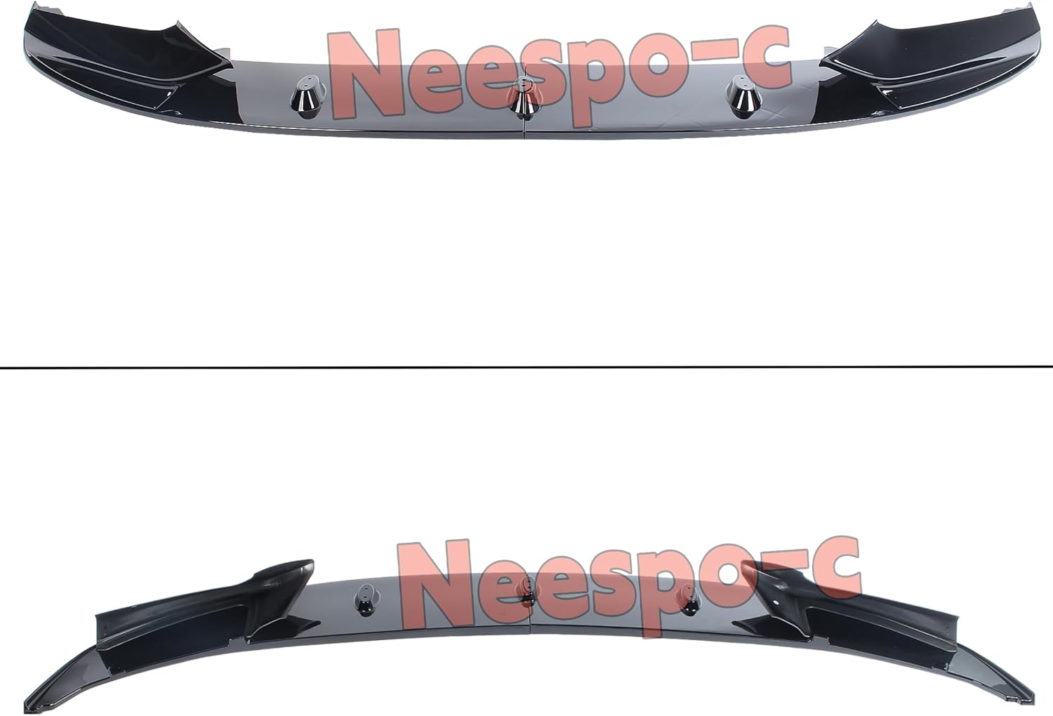 Front Bumper Lip Splitter Spoiler Compatible with BMW 5 Series 528i/ 535i/ 535d/ 550i/ F10 M Sport 2011-2016 (M Sport Model Only), Gloss Black 4pcs Air Chin Body Kit Exterior Accessories