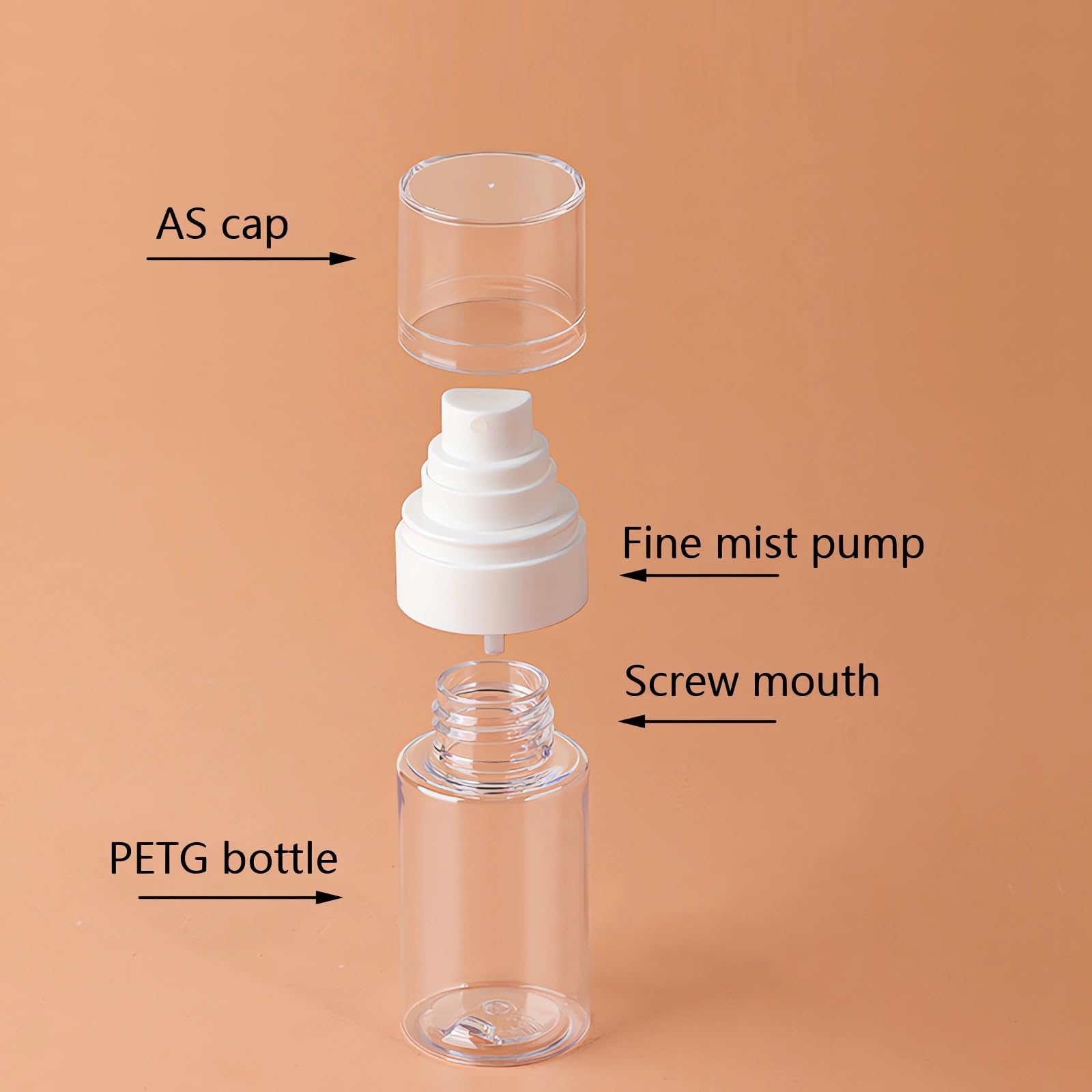 12 Stück, 30ml Transparent Kunststoff Sprühflasche Nachfüllbar Sprühflaschen Reinigung Klein Feinen Nebel Reiseflaschen reisen