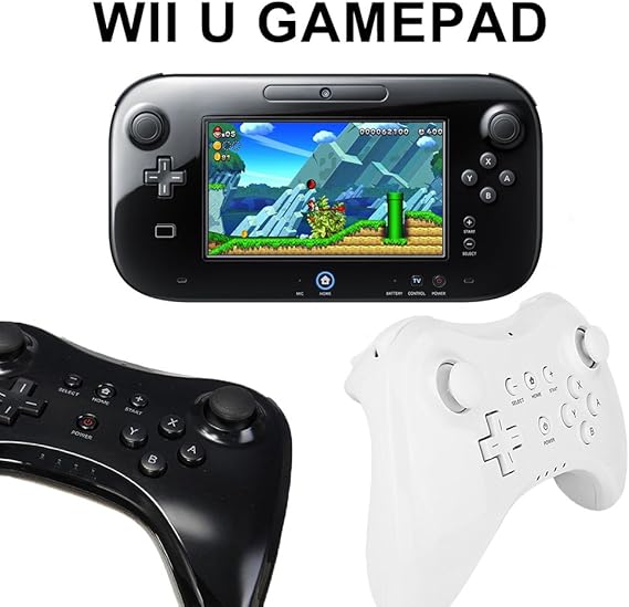 Amazon Co Jp Wiiu コントローラー Wiiu用 Pro ワイヤレス コントローラー ゲームパッド 振動機能 複数同時接続可能 Usb充電ケーブル 黒 ゲーム
