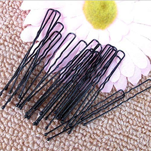 Miniatura 5 de Leline's Horquillas negras para el cabello, paquete de 50 alfileres en forma de U, kit de horquillas para mujeres y niñas, 2.4 pulgadas