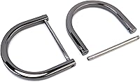 Vista 1 de 4 Piezas Anillos en D de Servicio Pesado Atornillables con Grillete de 1-1/2 Pulgadas Negro Gunmetal Forma de U Anillo D de Repuesto para Bolso