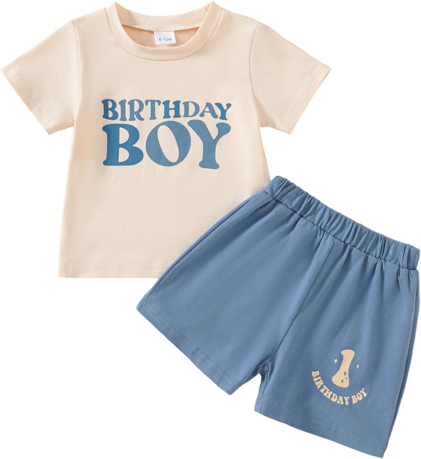 Baby Boy First Birthday Outfit 1st Birthday T-shirt+ One Letter Shorts 1 Year Old Clothes