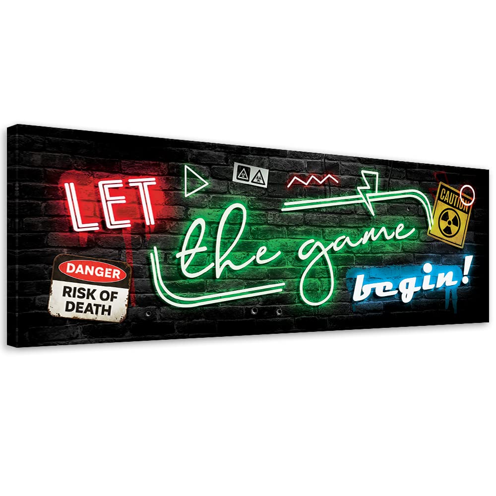 Feeby Cuadro en Lienzo Para Jugadores Videojuegos 150x50 cm 1 Pieza Impresión en Material Tejido no Tejido Modernos Artística Imagen Decoración De Pared Salon Dormitorio Abstracto Gaming Play Multi