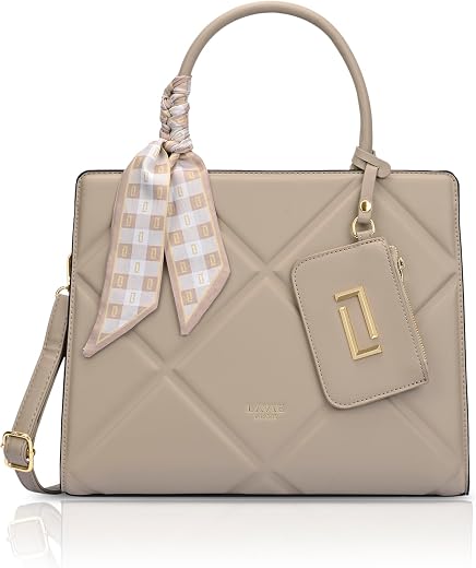 Lavie Luxe Women's Quare26 Extra Large Laptop Satchel Bag | Upto 14 Inch | Satchel Handbag for Work | Ladies Purse | Styli...