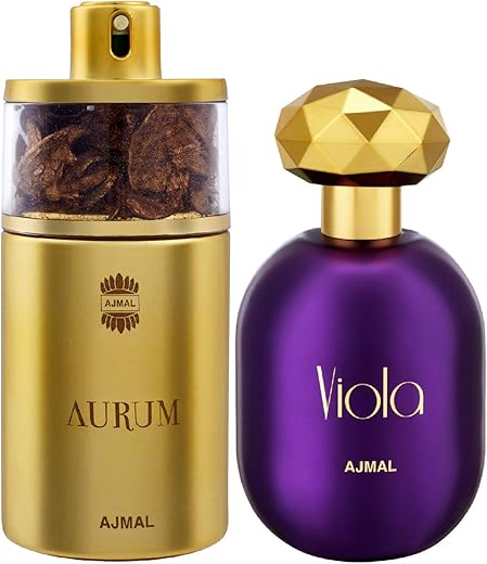 Ajmal Aurum EDP Fruity Floral Perfume 75ml for Women and Viola EDP Fruity Floral Perfume 75ml for Women