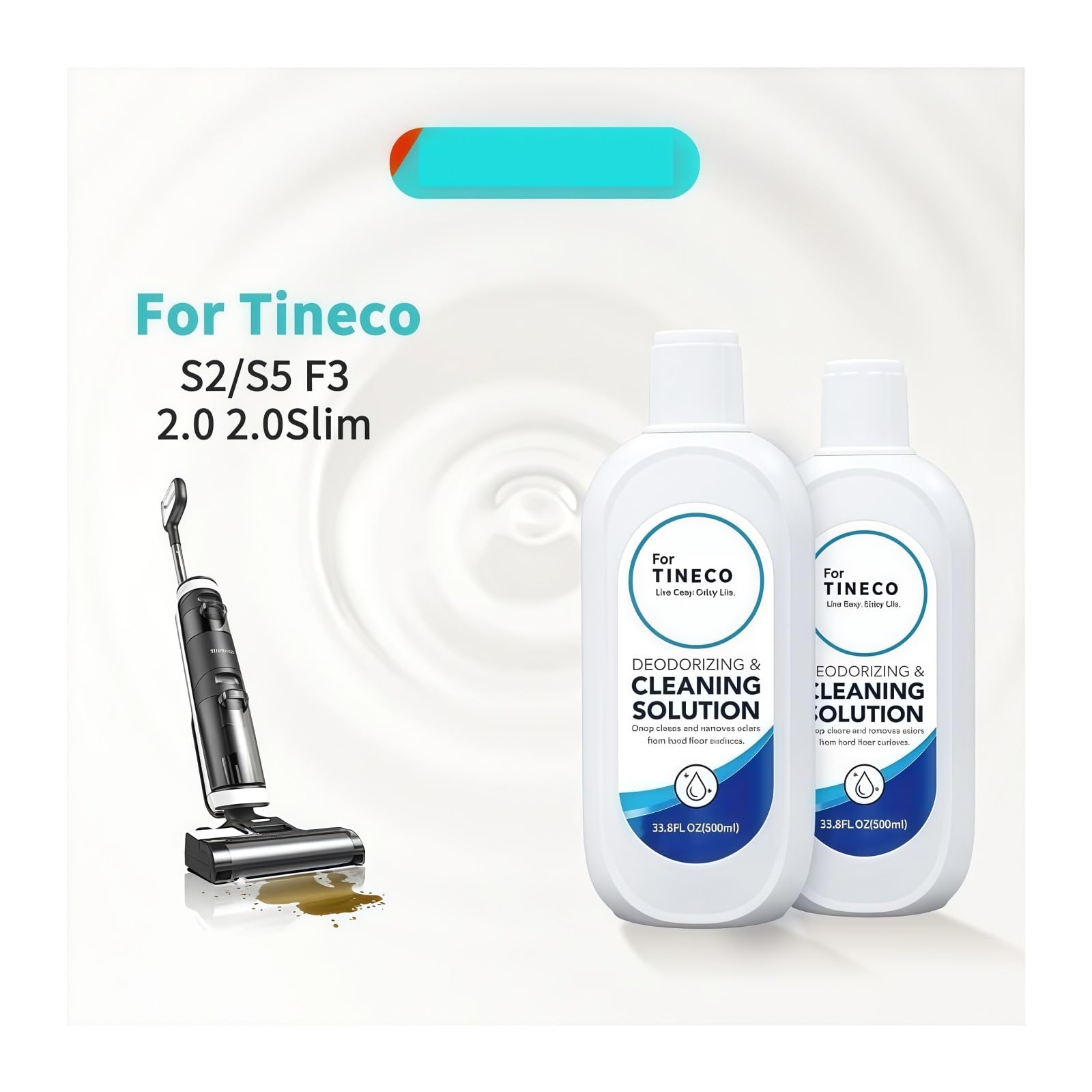 Liquido Detergente for Accessori for Aspirapolvere Robot da 500 Ml, Compatibile con Tineco Floor One S7/S5/S3/S6/S7 PRO La Soluzione Detergente di Tutte Le Serie(5bottl)