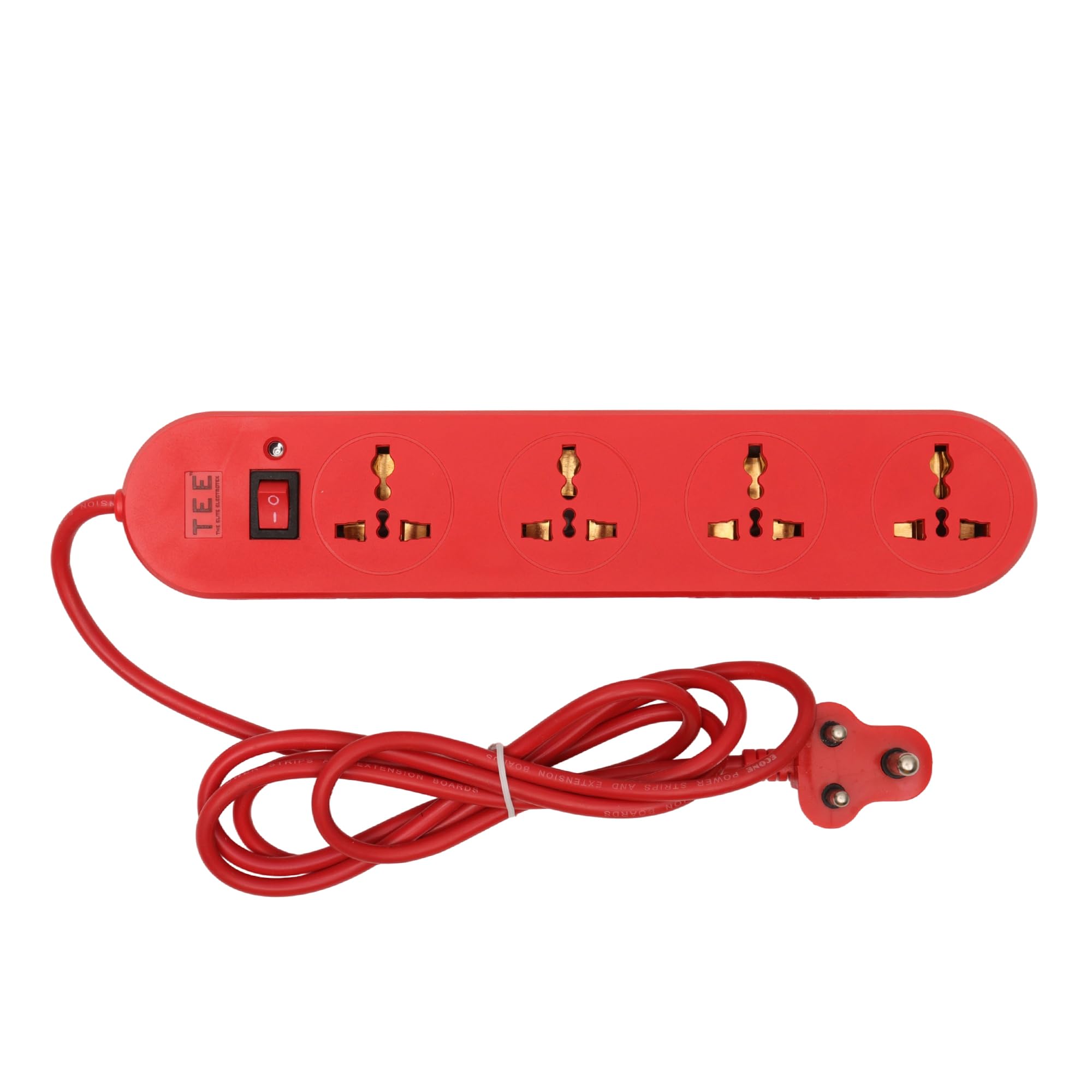 the elite electrotek extension board 250 volts output with 2 mtr 6 amp extension cord and surge protector | multi plug travel adapter for home appliances (extention board magic 4+1)