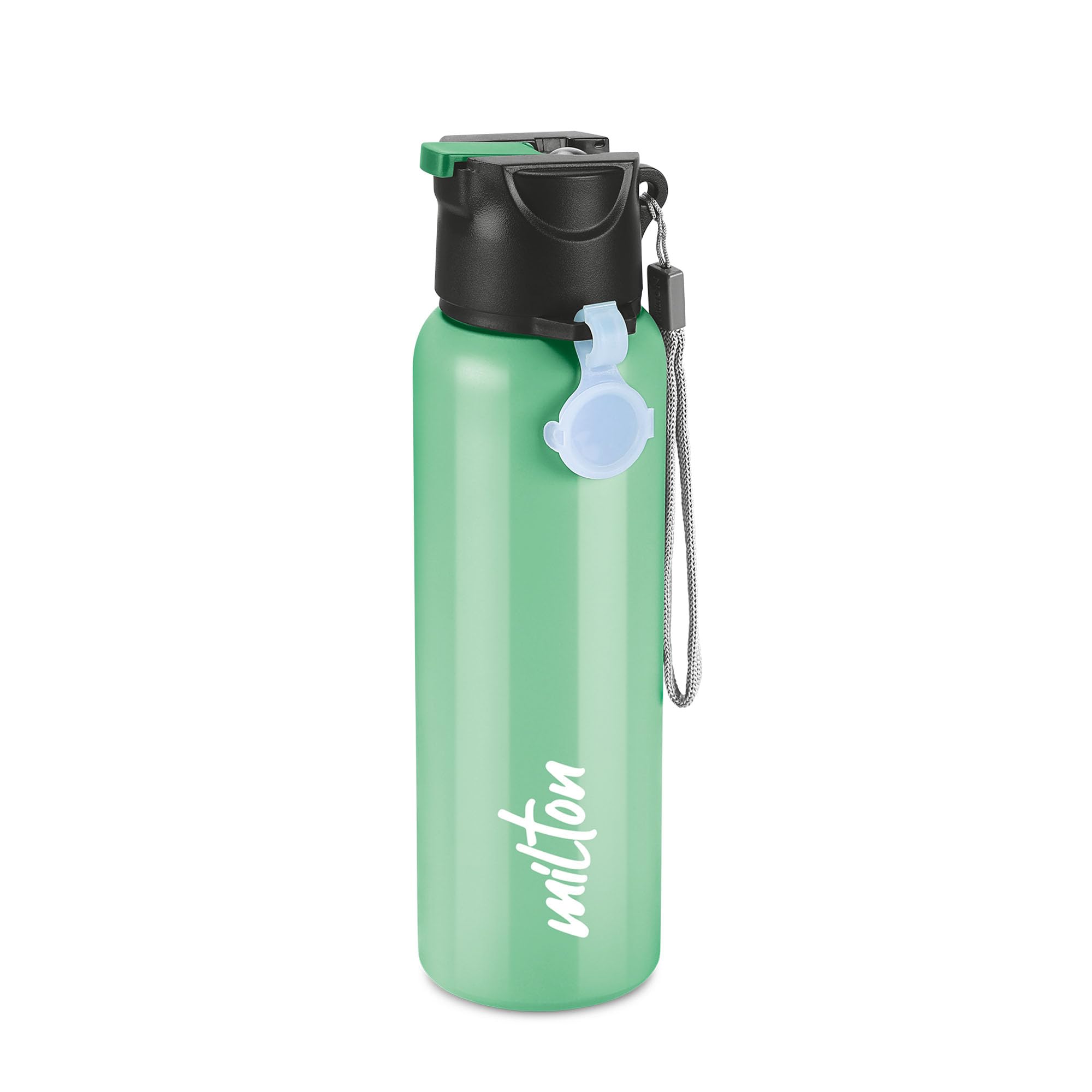 MILTON Sipstar 750 Stainless Steel Sipper Water Bottle 690 ml, Single Walled, ISI Certified I Leak Proof Lid, Rust Proof I For School, Office, Gym I Green