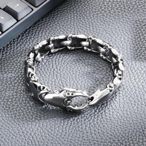 Pulsera de acero inoxidable con diseño de escorpión y garra miniatura 3