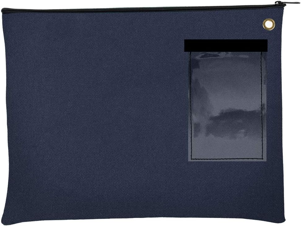 BankSupplies Canvas Interoffice Mailer, 14 oz. | 14W x 11H | Orange | Transit Bag | Large Zipper Bag with Grommet | Use with Padlock or Zip Tie for Security | Interoffice Mail Bag : Everything Else