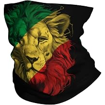Republic of Congo Flag Lion Neck Gaiter Balaclava Face Mask for Men Women Patriotic Design Seamless Bandana Cover Scarf Headwear Headband Head Wrap Helmet Liner