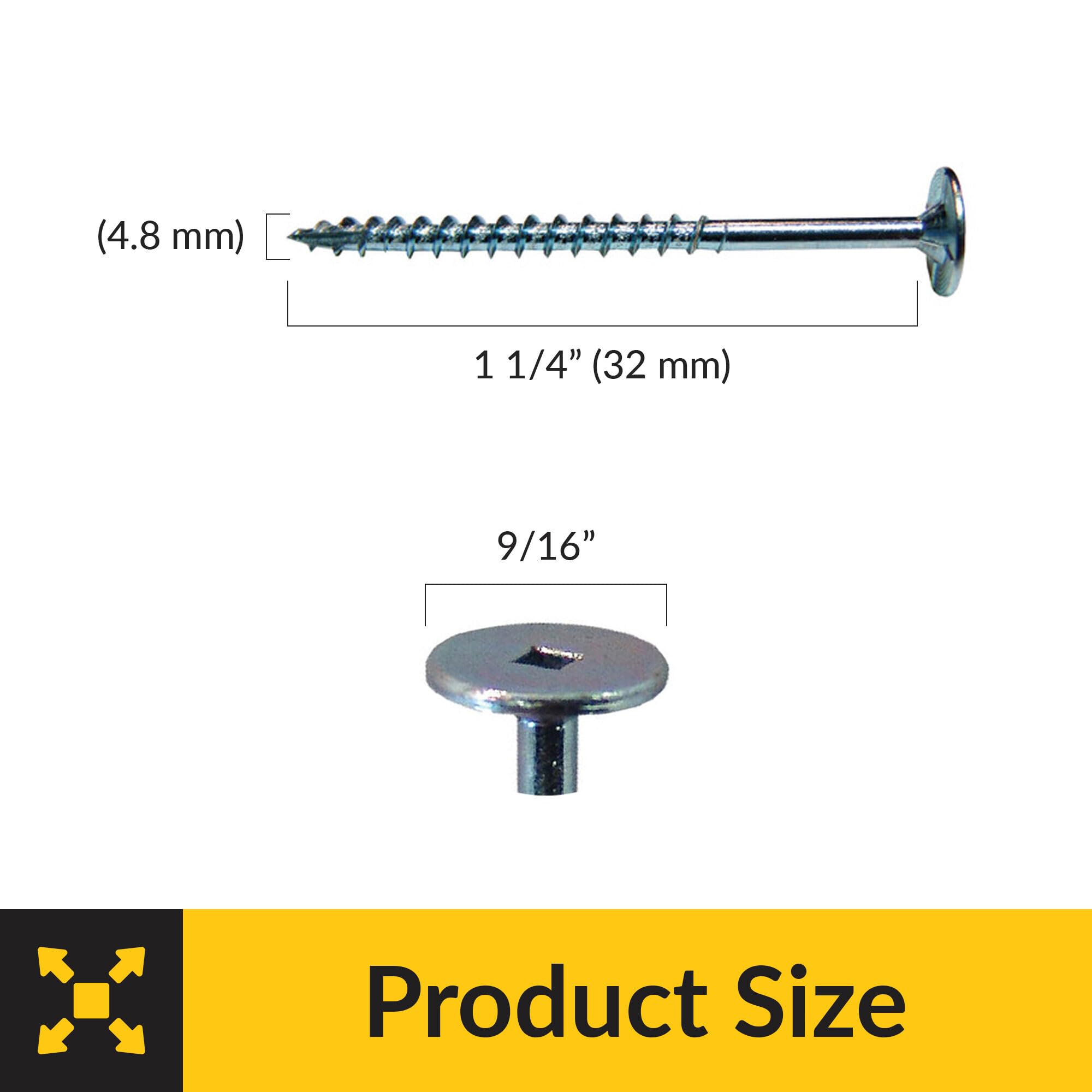 Brixwell SRW529358302 PowerHead Screws,for Wood Pack of 2000