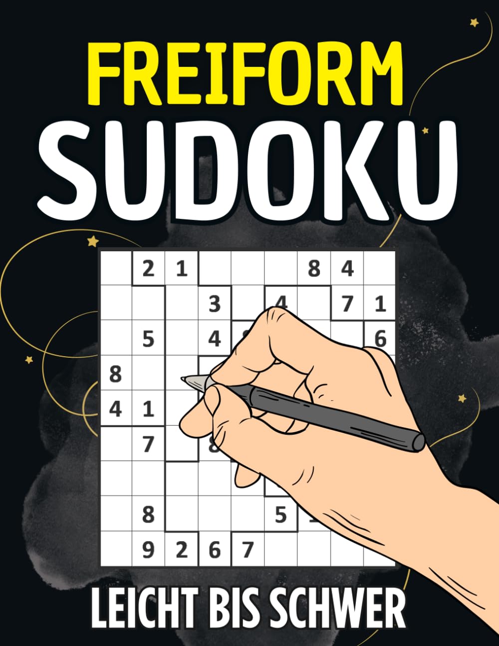 Freiform Sudoku Rätselbuch für Erwachsene: 300 Jigsaw-Sudoku-Rätsel in den Stufen Leicht, Mittel & Schwer mit Lösungen | Chaos Sudoku Rätsel Für Erwachsene