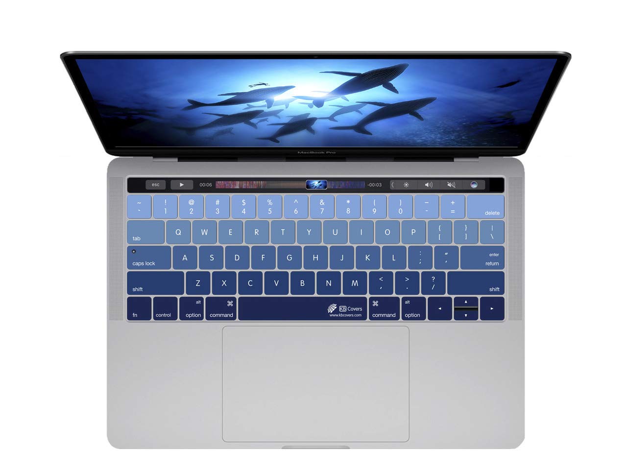 KBKeyboard Cover for MacBook Pro with Touch Bar - Deep Blue