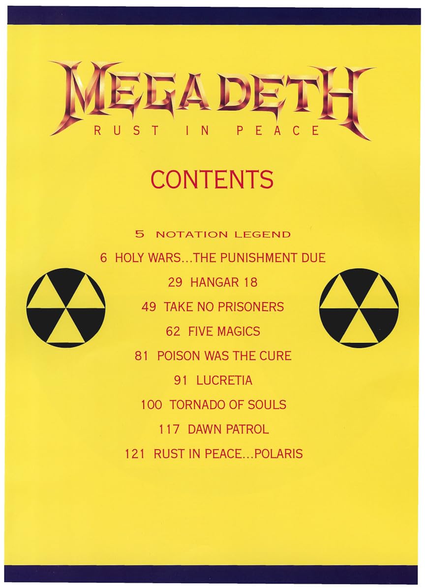 Megadeth - Rust in Peace | Guitar Tablature Songbook with Note-for-Note Transcriptions | Heavy Metal Sheet Music for Electric Guitar | Hal Leonard Guitar Recorded Versions Music Book for Practice