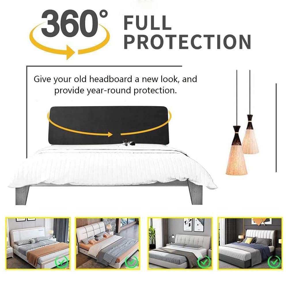 Copritestiera Elasticizzato ENEN: Fodera Lavabile Per Testata Letto Singolo/Matrimoniale - Protegge Da Polvere E Graffi, Motivo Giardino (190cm)