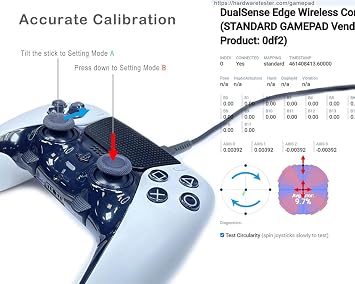 ElecGear 2x TMR Joystick and Desoldering Heating Plate Replacement for PS5 Edge Controller, Calibration PCB, TMR Hall Control Stick and Soldering Wick Repair Tools (TMR-DSE)