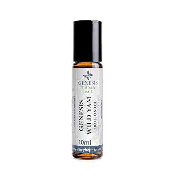 Genesis Wild Yam Root Roll On Oil for Women 10ml, Organic Wild Yam Oil with Chaste Tree & Red Clover, Vegan-Friendly & Unscented Botanical Roll-On, Fast-Absorbing, Made in USA