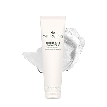 Origins Checks and Balances Frothy Face Wash & Gentle Face Wash for Men and Women | Foaming Facial Cleanser