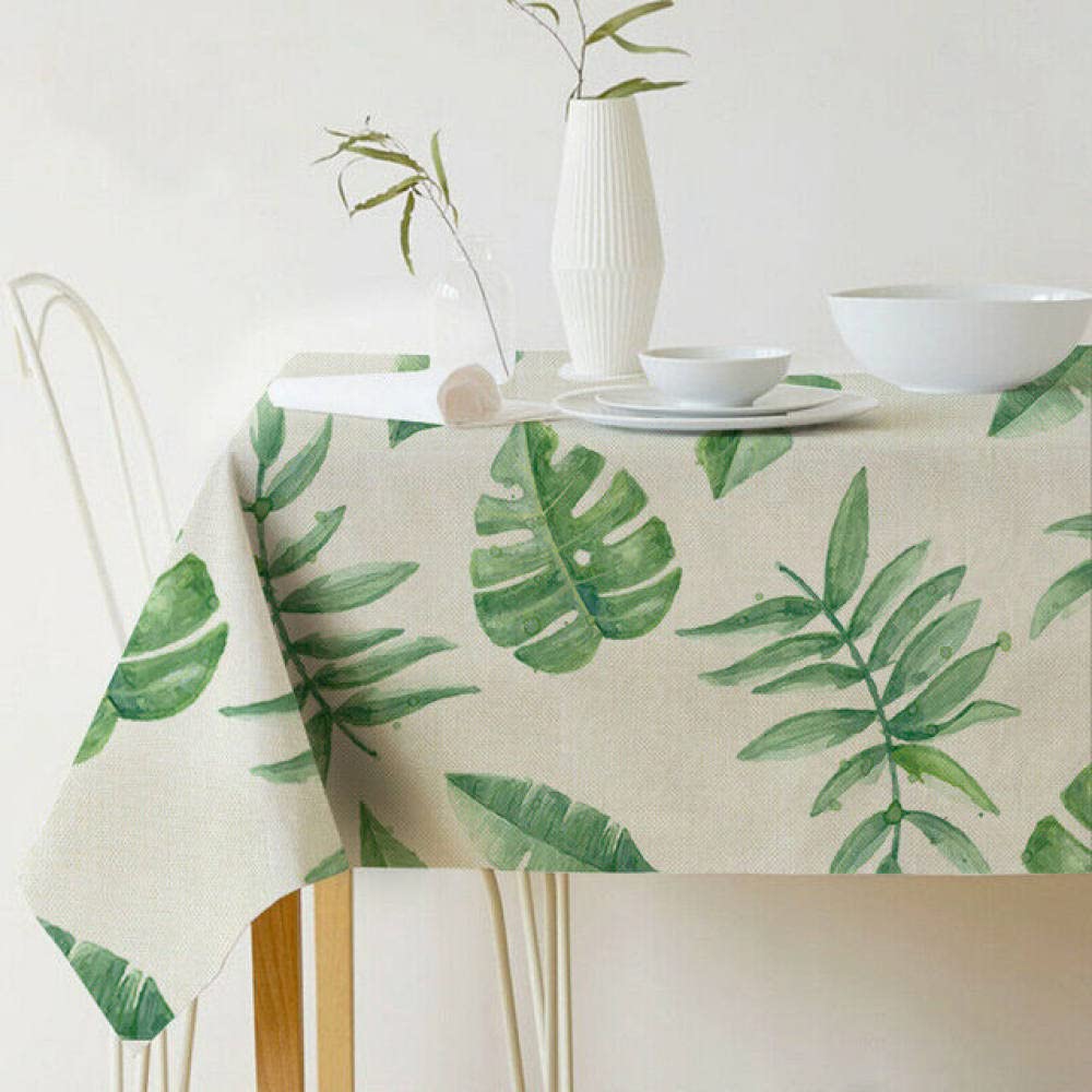 Nappe en tissu oxford imprimé haut de gamme nappe carrée plantes tropicales