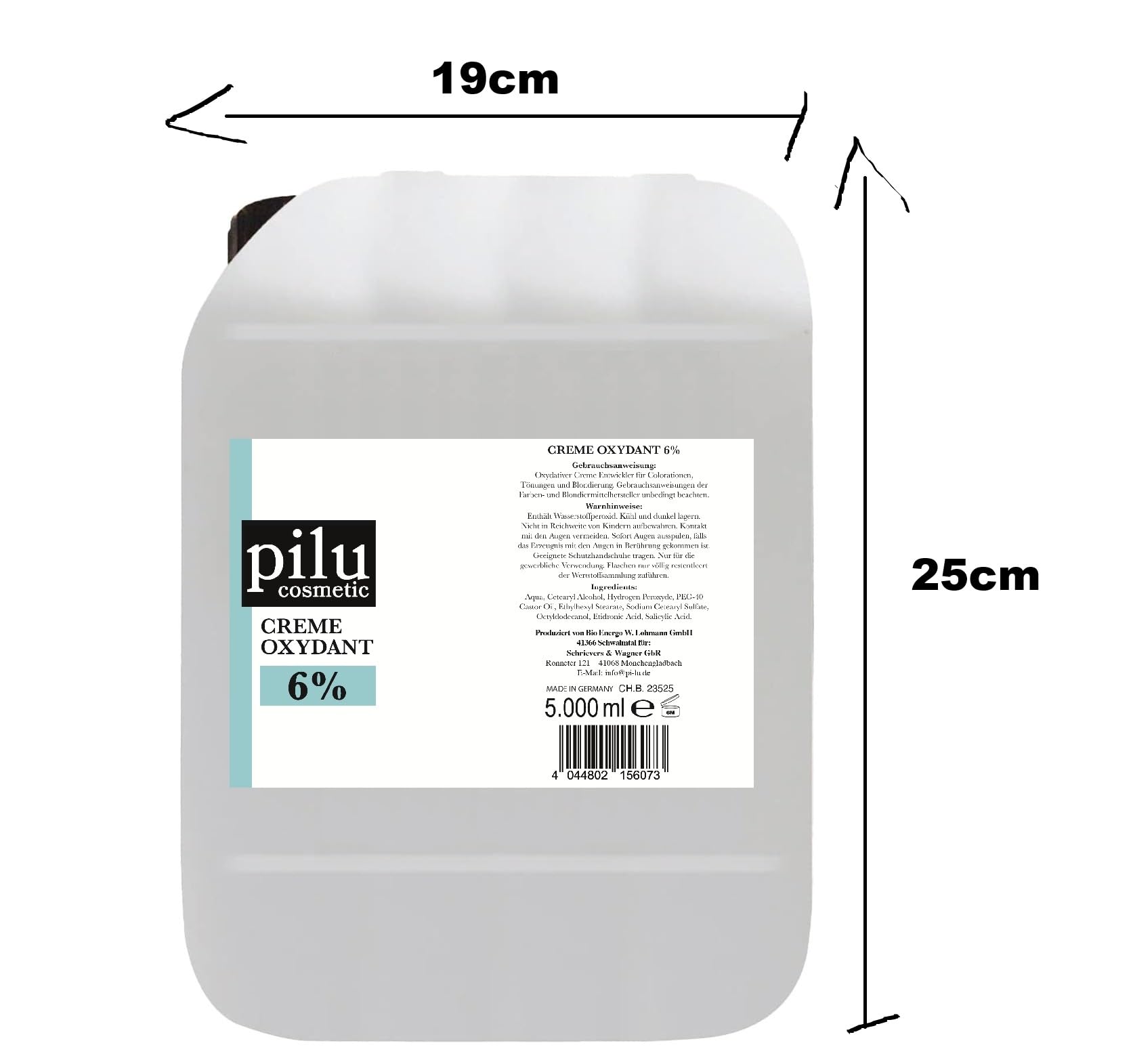 Crème Oxydant 5000 ml 6 % développeur I Peroxyde d'hydrogène pour coloration des cheveux, coloration, décoloration et matification I Cream Developer