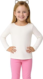 Miza Kids Classic Sleeve Girls Long Sleeve Cotton Lycra Elastic Top Underwear for Daily and Winter Use