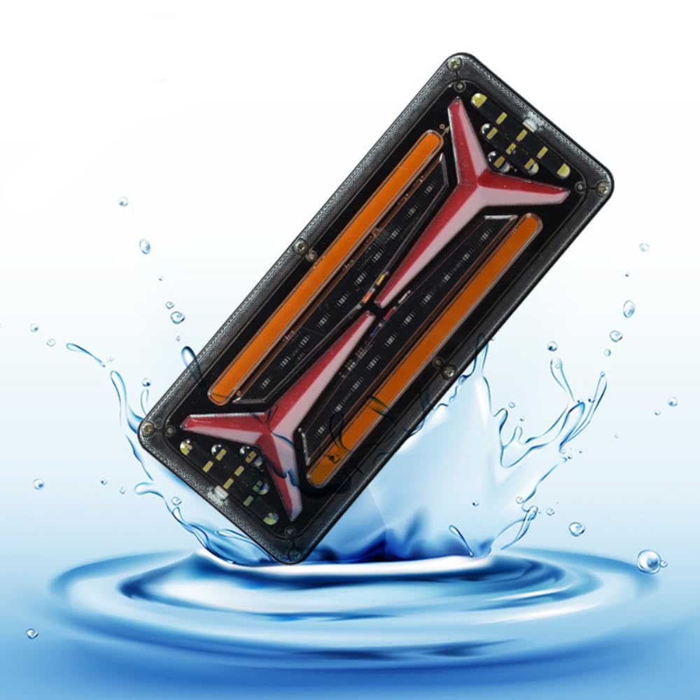 NEWFUN Feux de remorque led，Feux remorque，Feu arriere remorque à 6 fonctions，Droite + gauche，Universel Imperméable à l'eau，Compatible Avec un Grand nombre de Modèles et de Remorques