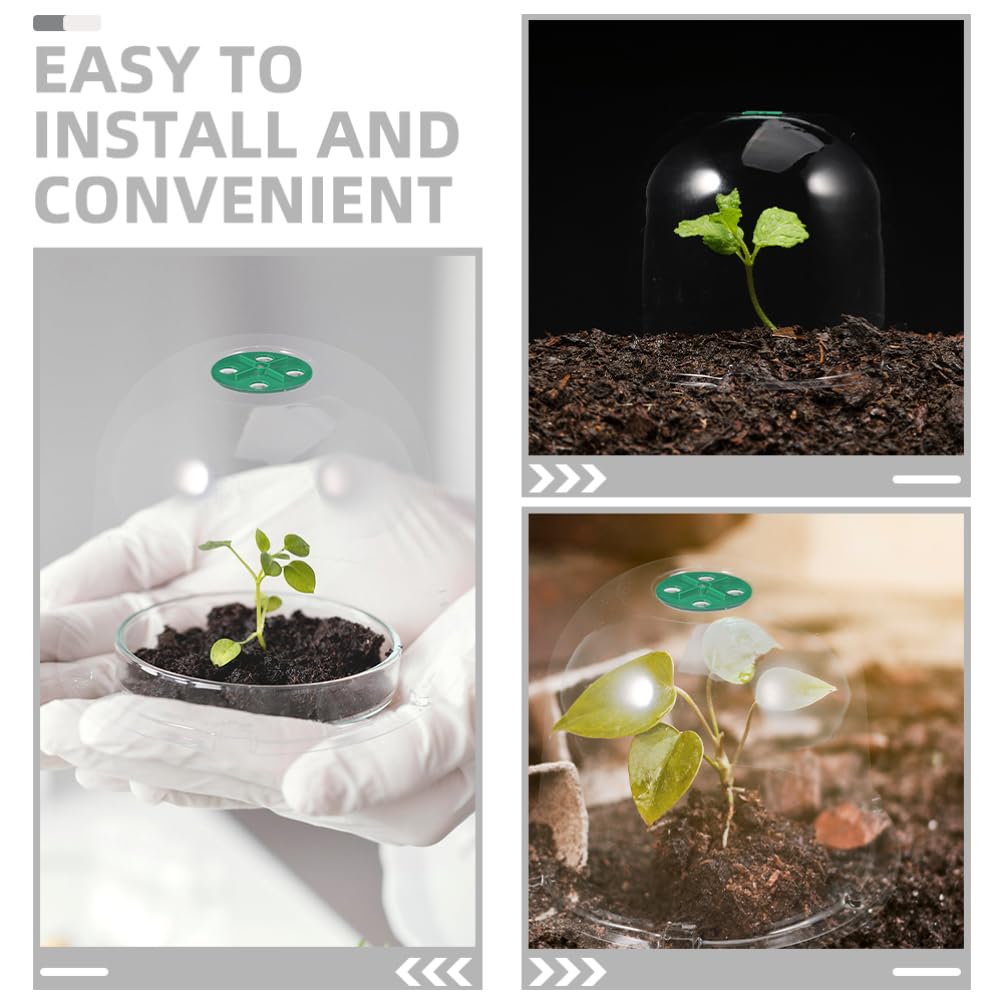 POPETPOP 3pièces Cloche De Jardin Plastique Transparent Dôme Pour Plantes Protection Humidité Gel Pour Et Pots De Jardin Extérieur