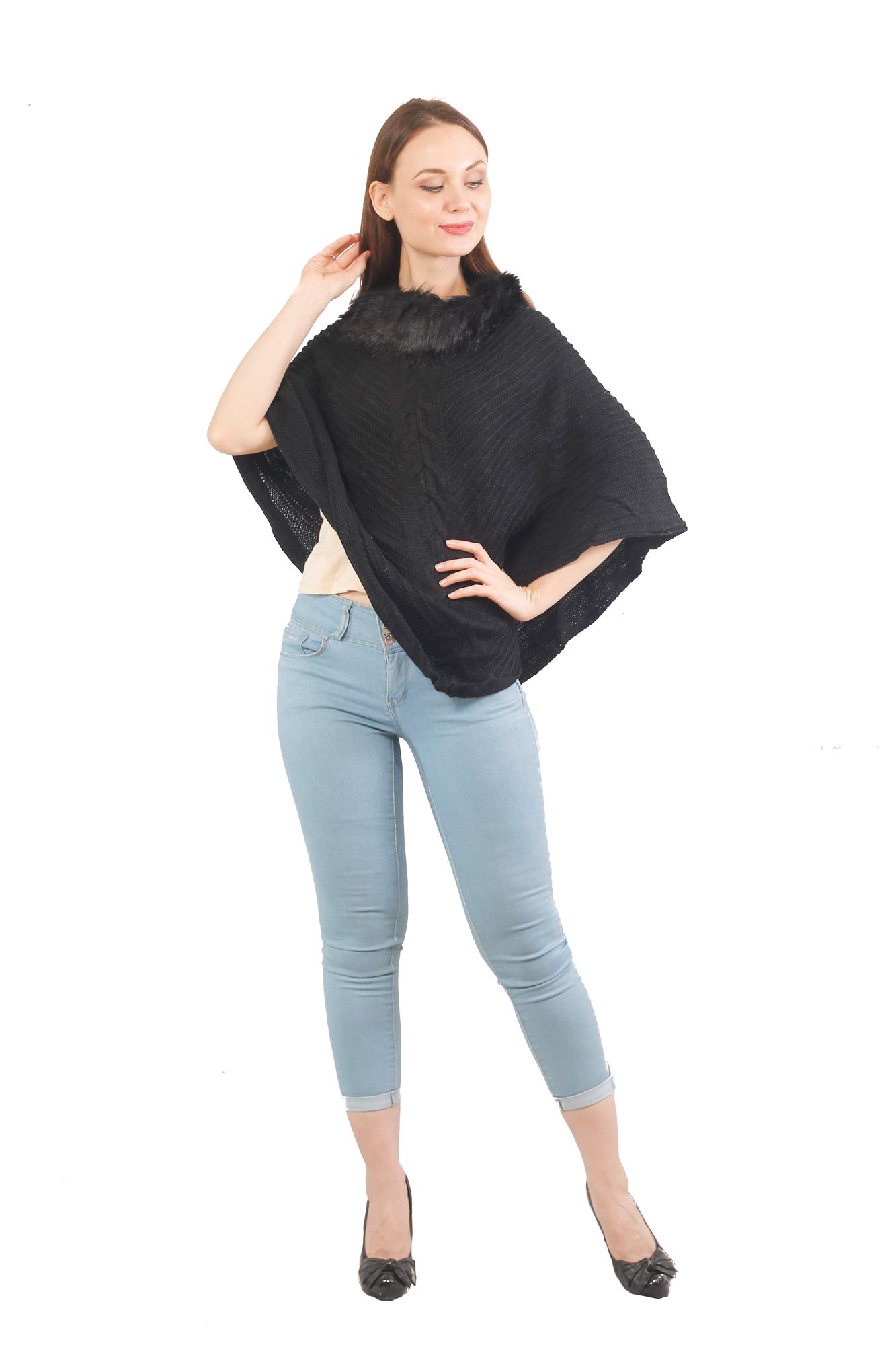 manra Woman's Casual Jacket Black Free Size-picture-30