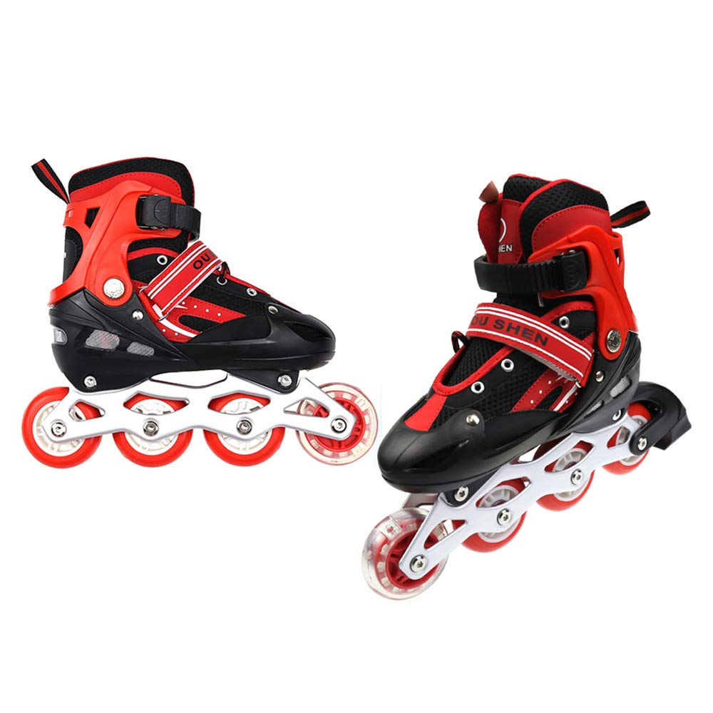 Rollers en Ligne pour Enfants Filles et garçons, Taille réglable, pour Enfants, Adolescents, Adultes, Débutants, Patins à roulettes pour l'intérieur et l'extérieur