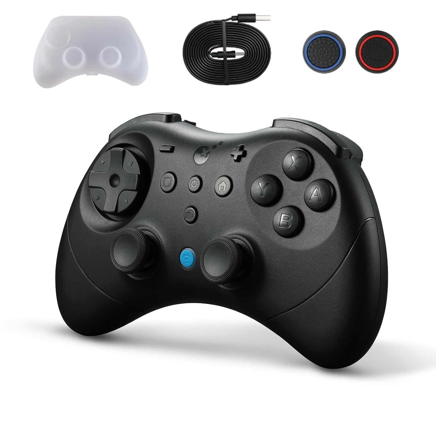 GuliKit Elves 2 Pro Wireless Controller für Switch/Switch 2/PC/Android/iOS, Bluetooth Controller mit Hall Effekt Joystick, 1000Hz Abtastrate, Magnetischem Vibrator, Super Haptik, Rotary Rumble,Schwarz | Bluetooth Controller mit Hall Effekt Joystick, 1000H
