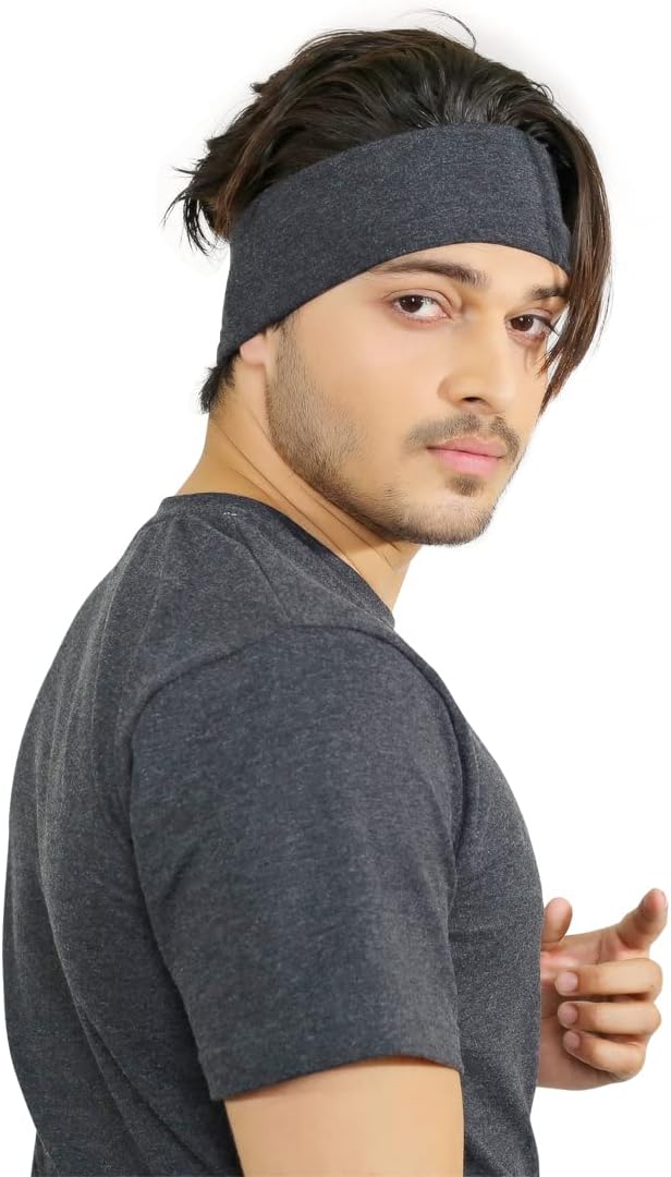 Adidas Polyester Sports Hair Bands Black, White, Grey (3 Pack