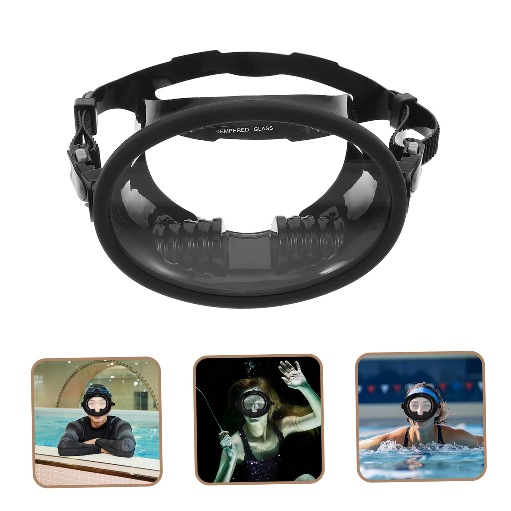 Hemobllo Gafas de Buceo Antivaho para Natacion y Buceo Campo Amplio de Vision Fabricadas Material de Silicona Uso Piscina o Mar