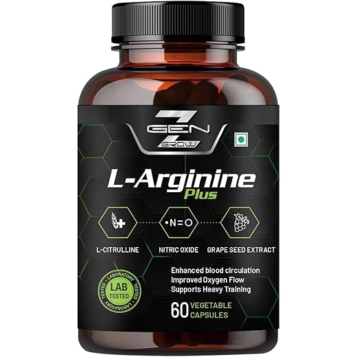 GenZ Grow L Arginine Plus 1600mg 60 Capsules