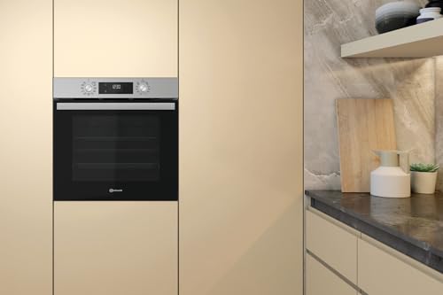 Bauknecht BBA285HU1I Einbau-Backofen, 60 cm, 71 l Garraum, Heißluftbackofen mit 12 Funktionen, PowerHeißluft, Maxi Cooking, Pizzafunktion, versenkbare Knebel, 1-fach Teilauszug, Schwarz