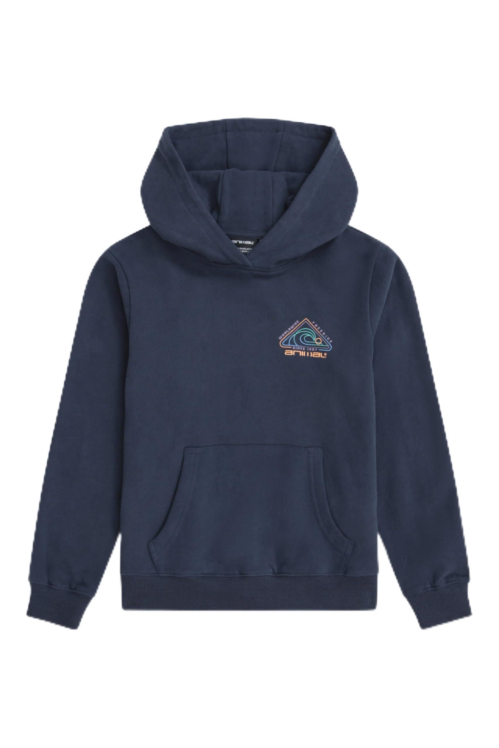 Animal River Kids Graphic Hoodie Navy Kids Size 11-12 Years