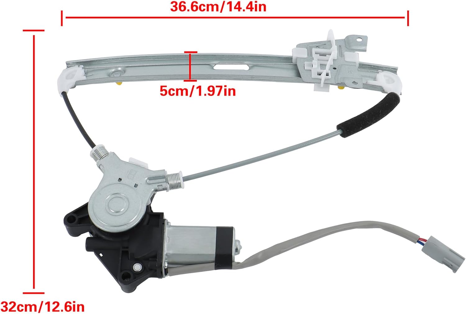 labwork 751-713 Rear Right Passenger Side Power Window Regulator with Motor Replacement for Ford Escape 2008-2012