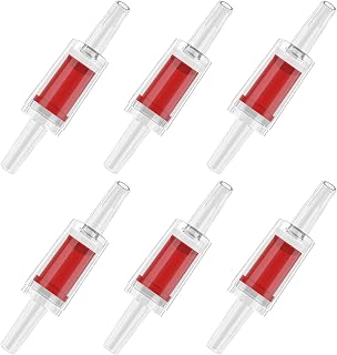 Pawfly Aquarium Check Valve 6-Pack - One-Way Non-Return Valve for Fish Tank Air Pumps, 3/16" Tubing, Prevents Backflow