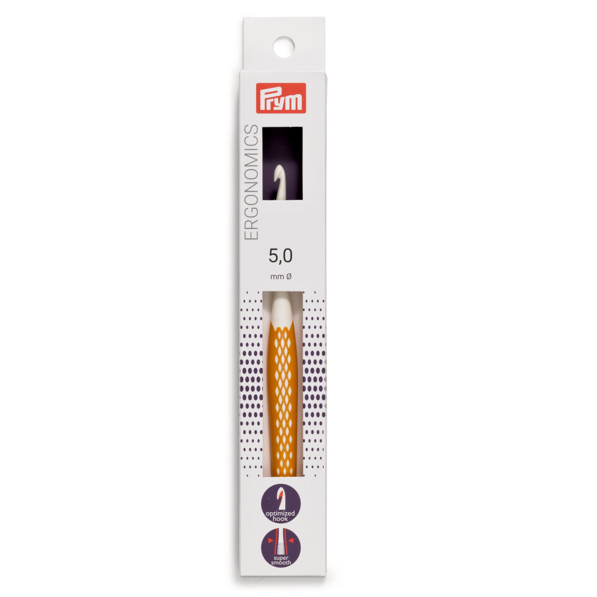 Prym Uncinetto Per Lana Ergonomic 5.00 Mm - 16 Cm, Giallo, Impugnatura Comfort - Foto 9