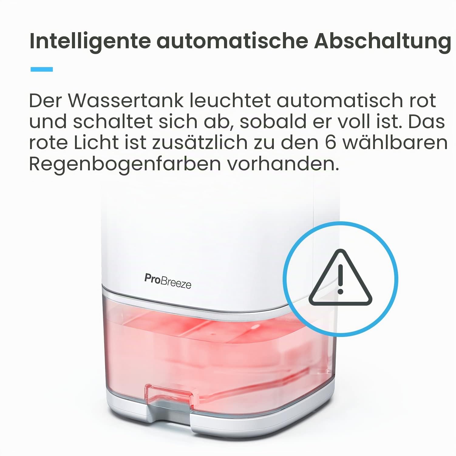 Pro Breeze Luftentfeuchter 1000ml mit Zeitschaltuhr und Nachtlicht - Luftentfeuchter elektrisch gegen Feuchtigkeit, Schmutz, Schimmel in Badezimmer, Schlafzimmer, Kleiderschrank und Keller - Weiß