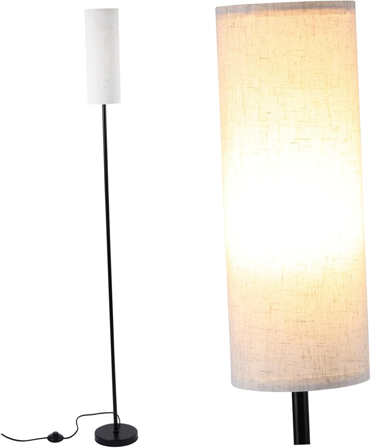 110v Led Floor Lamp Color Temperature Modern for Living Room Bedroom Office Stylish -Caring Shade for Comfortable Use