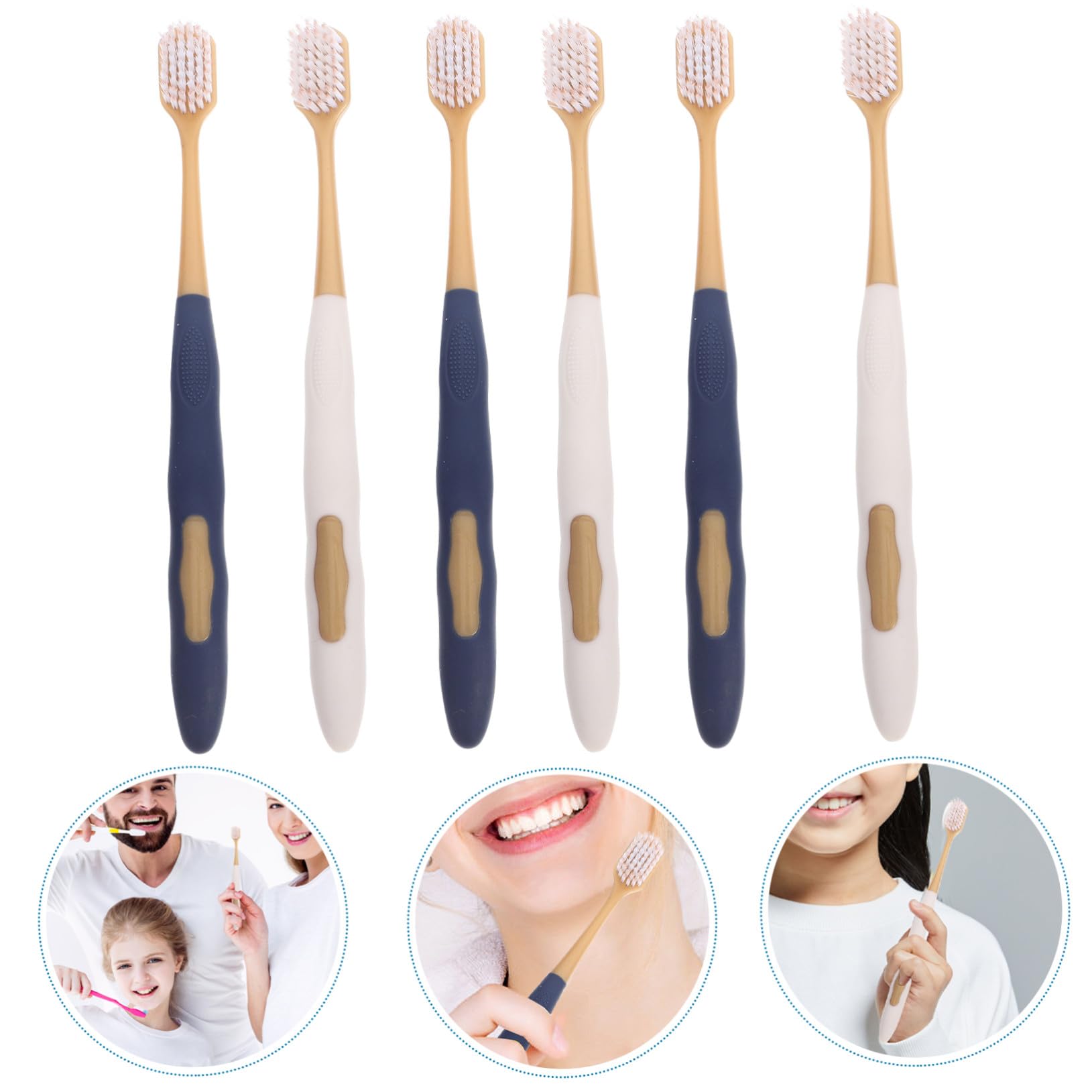 36 pezzi Spazzolini da Denti per Adulti Larga Setole Morbide Ergonomici per Uso e Viaggio Pulizia Profonda e dei Denti