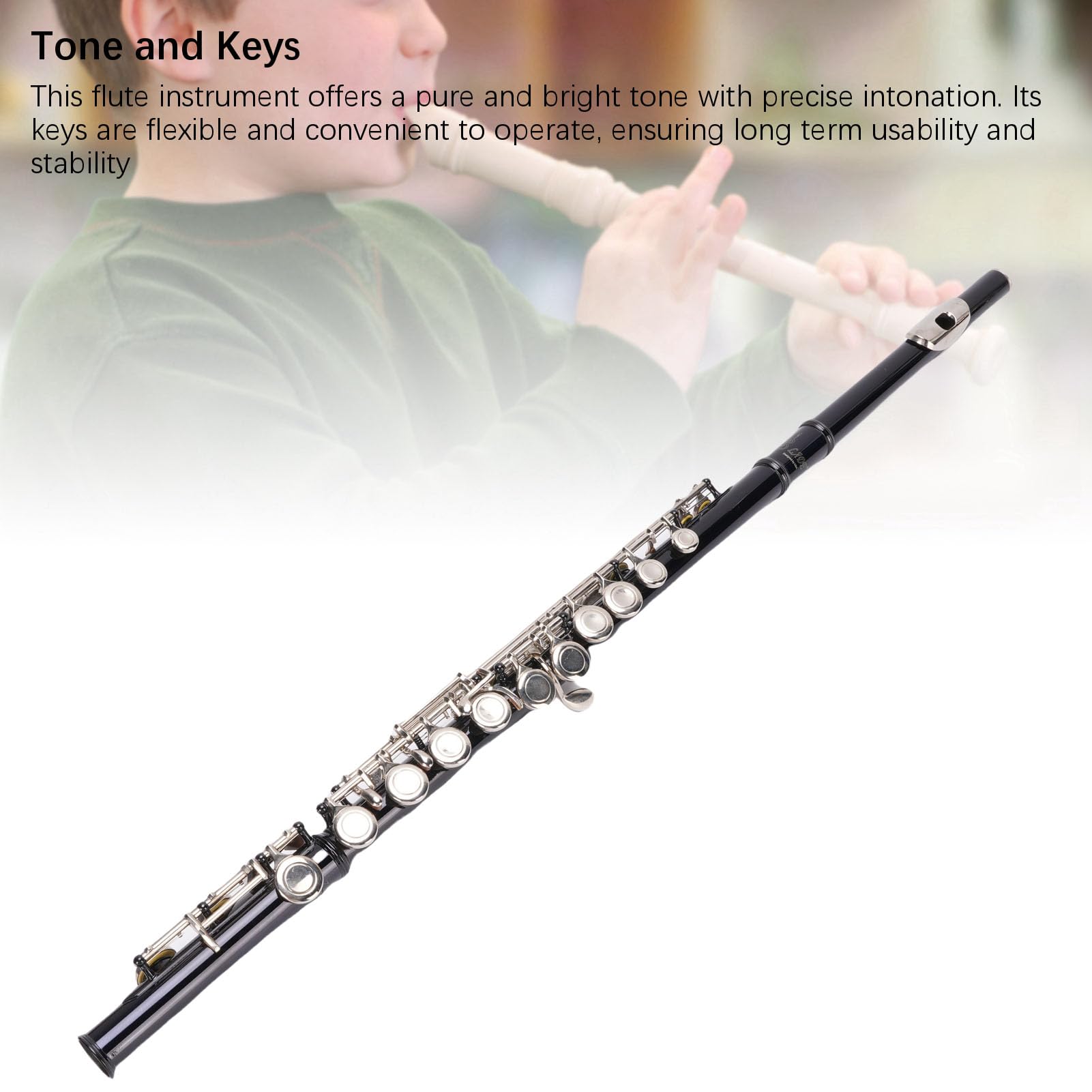 16 Klawiszy Otwarty Otwór, Czysty Ton C Fletu Profesjonalny Instrument Muzyczny dla zajęć, Imprez, Orkiestr