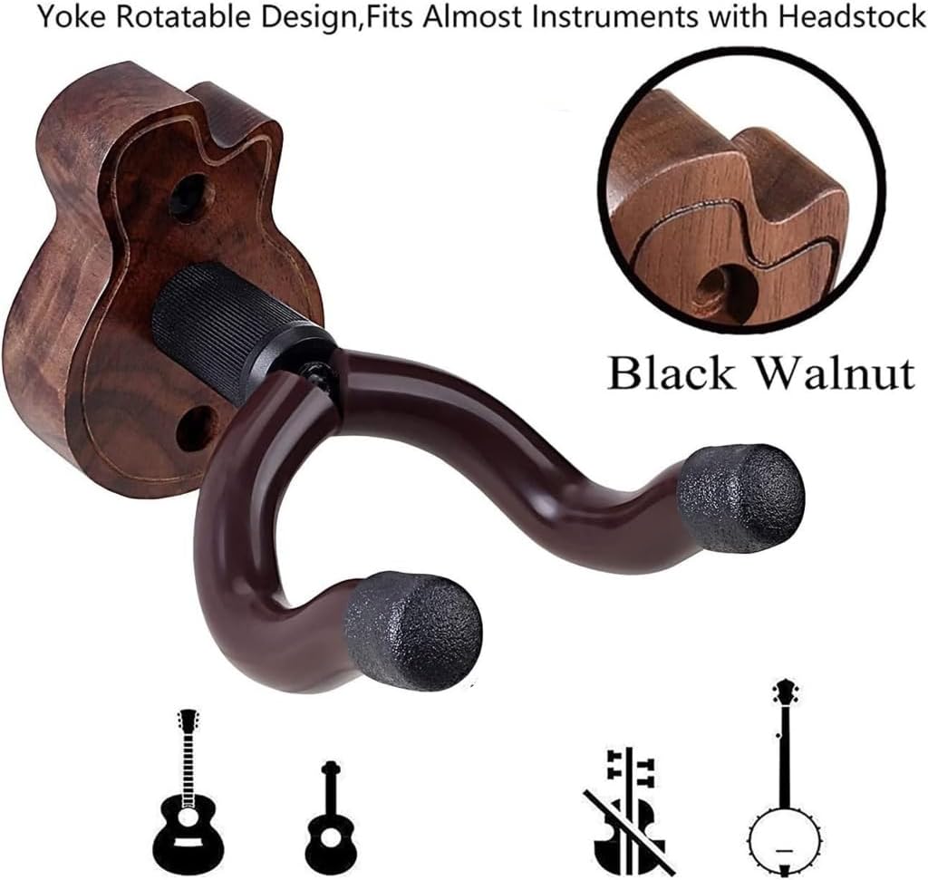 Wall Mount Guitar Wall Hanger Imitated Wood Guitar Wall Mount Bracket Holder image 4